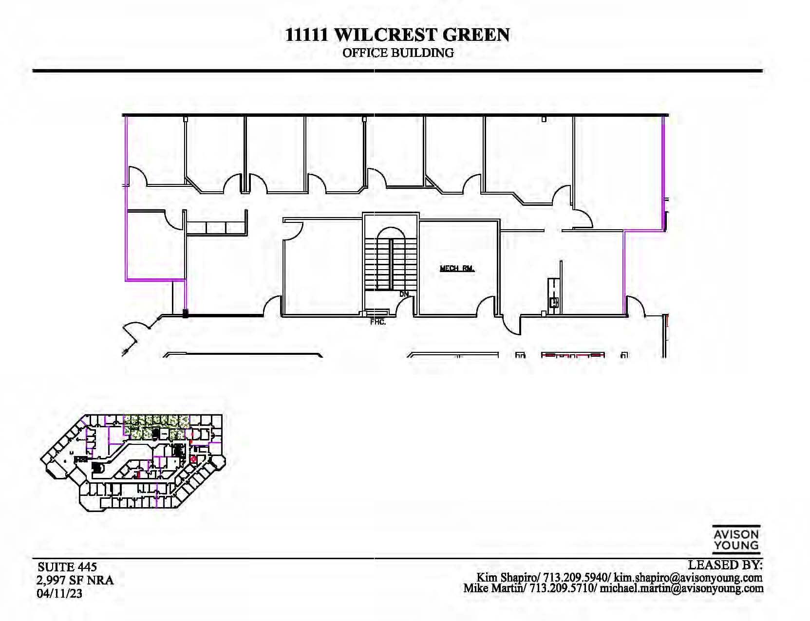 11111 Wilcrest Green Dr, Houston, TX à louer Plan d’étage– Image 1 sur 1