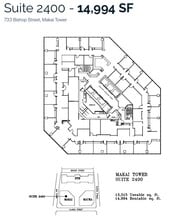 733 Bishop St, Honolulu, HI à louer Plan d’étage– Image 1 sur 1