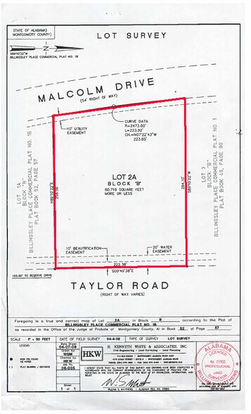 Billingsley Pl, Montgomery, AL à vendre - Plan cadastral – Image 3 sur 4