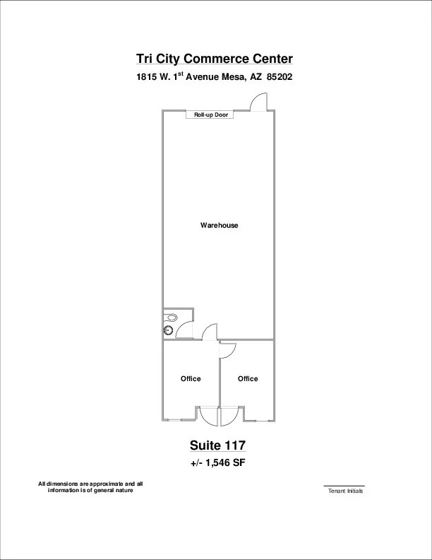 1815 W 1st Ave, Mesa, AZ à louer Plan d’étage– Image 1 sur 1
