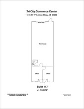 1815 W 1st Ave, Mesa, AZ à louer Plan d’étage– Image 1 sur 1