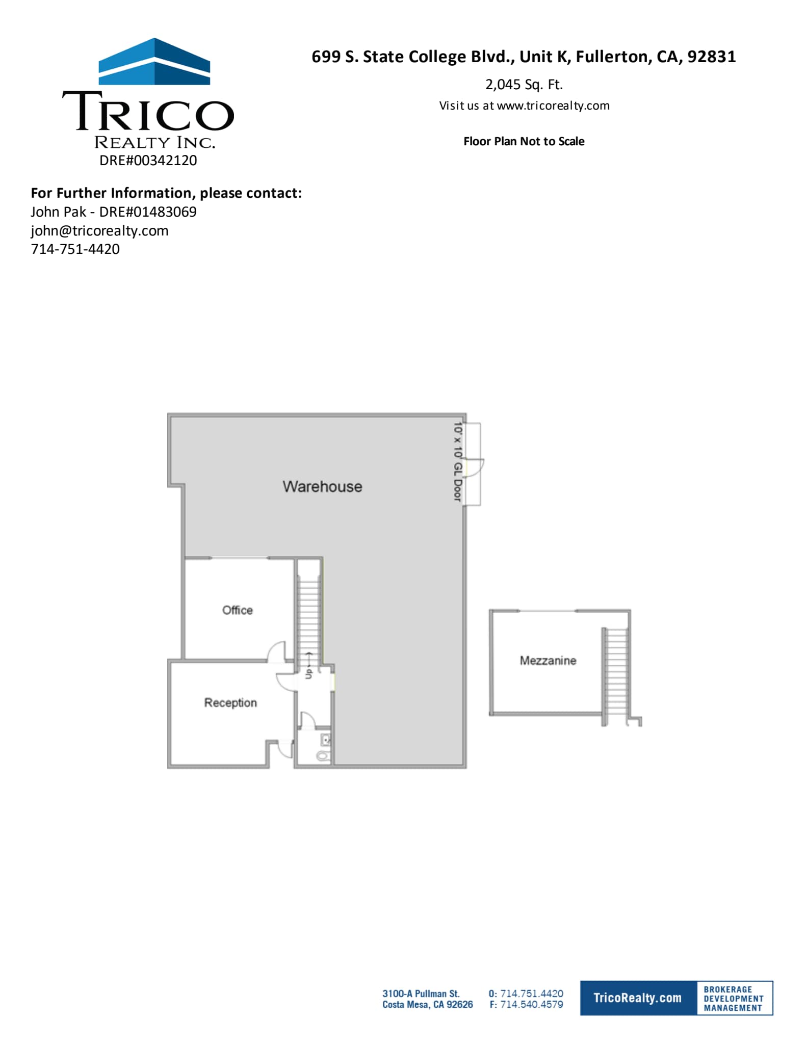 667-759 S State College Blvd, Fullerton, CA à louer Plan d’étage– Image 1 sur 1