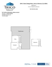 667-759 S State College Blvd, Fullerton, CA à louer Plan d’étage– Image 1 sur 1