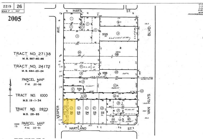 14553 Hartland St, Van Nuys, CA à vendre - Plan cadastral – Image 3 sur 3