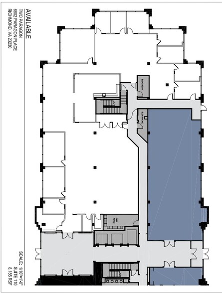 6802 Paragon Pl, Richmond, VA à louer - Plan d’étage – Image 1 sur 5