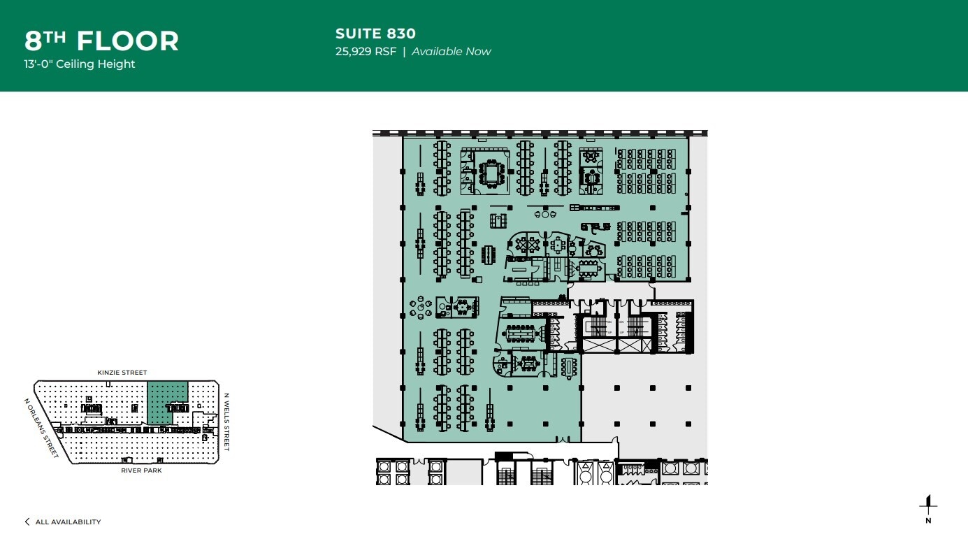 222 Merchandise Mart Plz, Chicago, IL à louer Plan d’étage– Image 1 sur 2