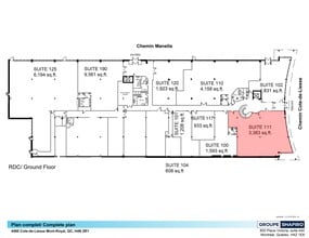 4480 Ch de la Côte-de-Liesse, Mt Royal, QC à louer Plan de site– Image 2 sur 2