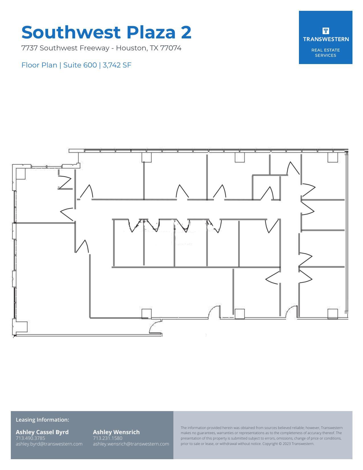 7737 Southwest Fwy, Houston, TX à louer Plan d’étage– Image 1 sur 1