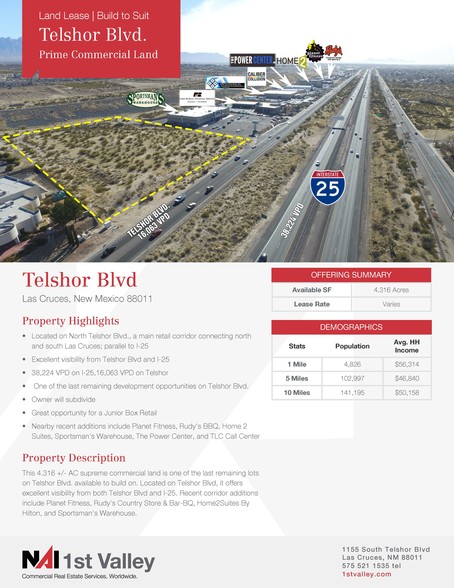 Telshor Blvd, Las Cruces, NM à louer - Autre – Image 1 sur 2