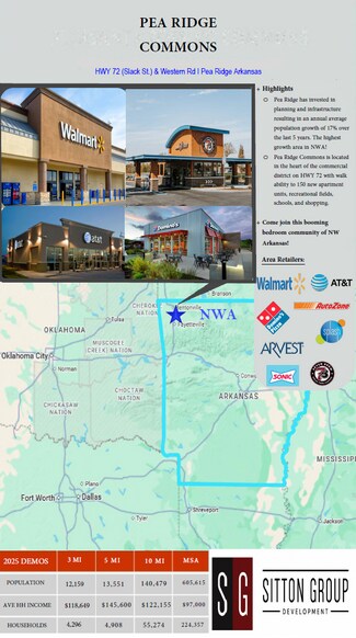 Plus de détails pour Slack Street & Weston Road, Pea Ridge, AR - Local commercial à louer