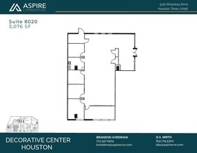 5120 Woodway Dr, Houston, TX à louer Plan d’étage– Image 1 sur 3
