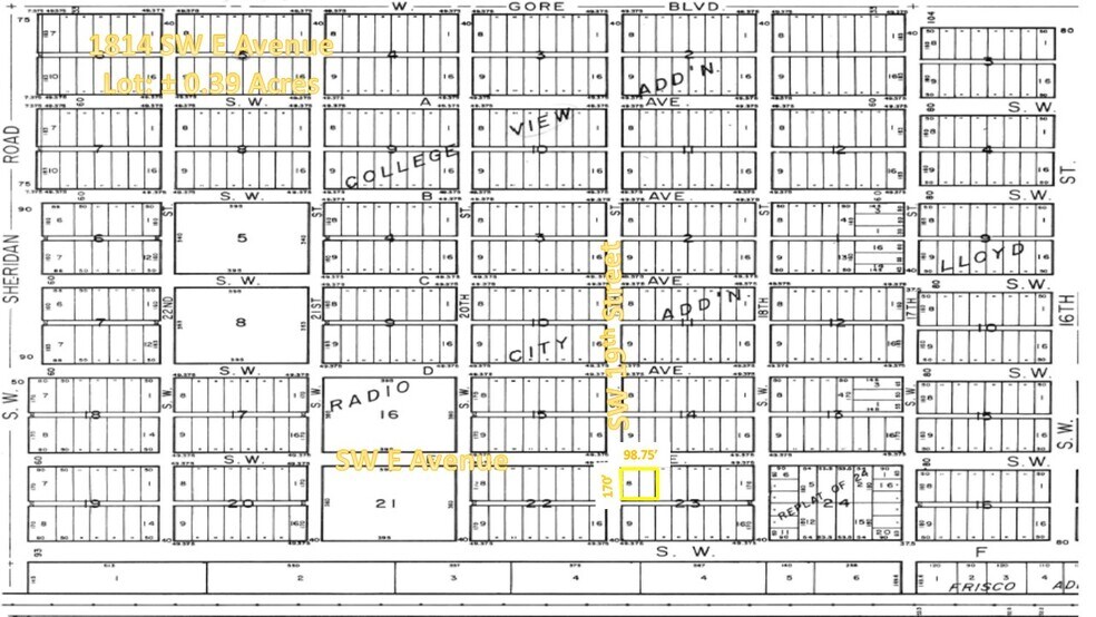 1814 SW E Ave, Lawton, OK à vendre - Plan cadastral – Image 2 sur 2