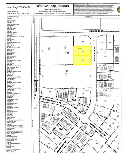Rock Run Dr, Crest Hill, IL à vendre - Plan cadastral – Image 2 sur 3