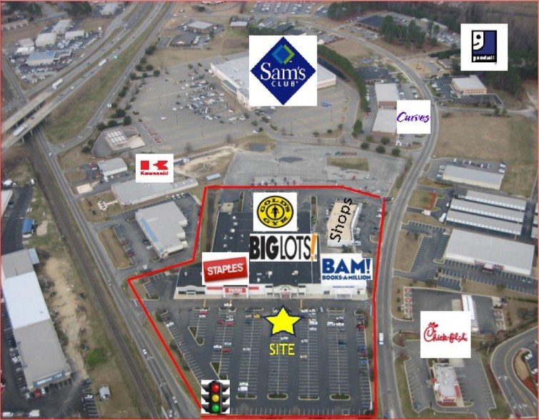 1101 N Berkeley Blvd, Goldsboro, NC à louer - Aérien – Image 2 sur 7