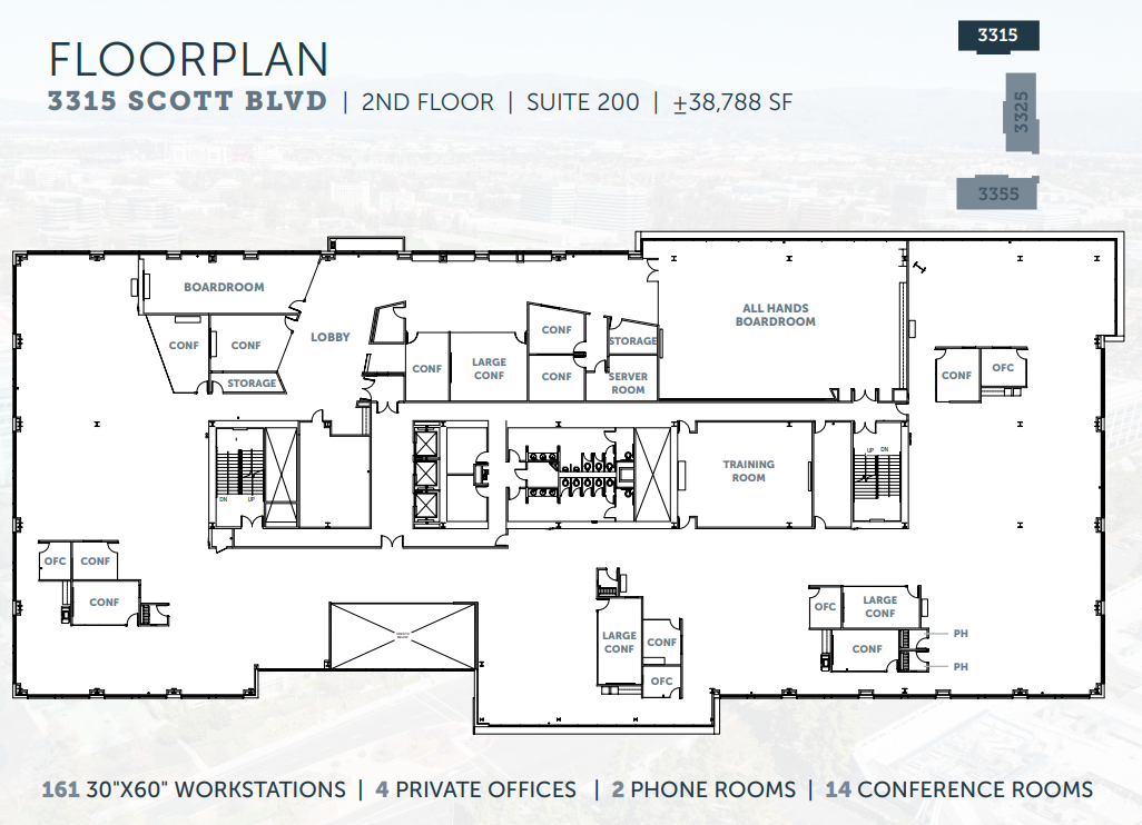 3355 Scott Blvd, Santa Clara, CA à louer Plan d’étage– Image 1 sur 1