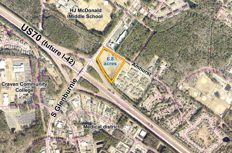 Amhurst Blvd, New Bern, NC à vendre - Aérien – Image 1 sur 2