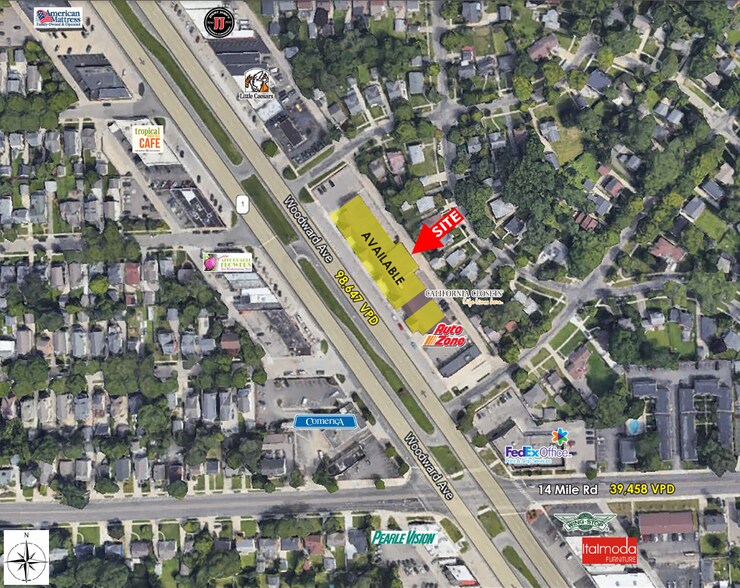 33202-33278 Woodward Ave, Birmingham, MI à louer - Aérien – Image 2 sur 8