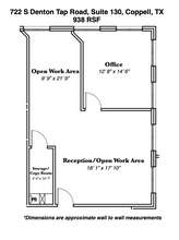 722 S Denton Tap Rd, Coppell, TX à louer Plan d’étage– Image 1 sur 5