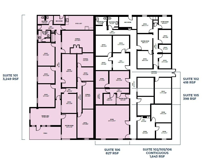 601 University Dr, Fort Worth, TX à louer Plan d’étage– Image 1 sur 1