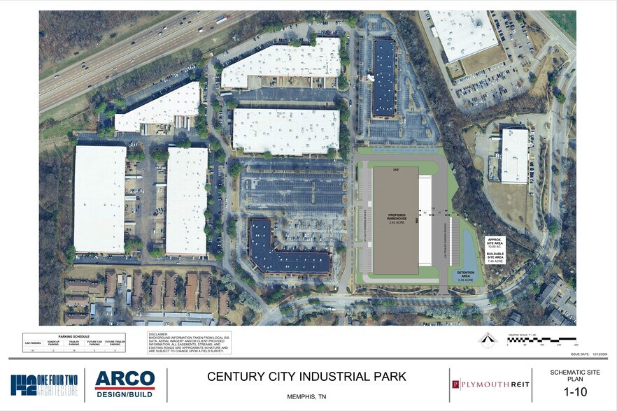 0 Century Center Parkway, Memphis, TN à louer - Plan de site – Image 3 sur 4