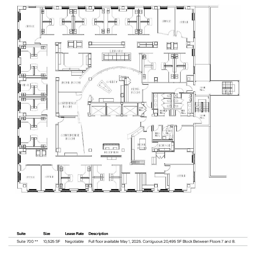 7735 Old Georgetown Rd, Bethesda, MD à louer Plan d’étage– Image 1 sur 1