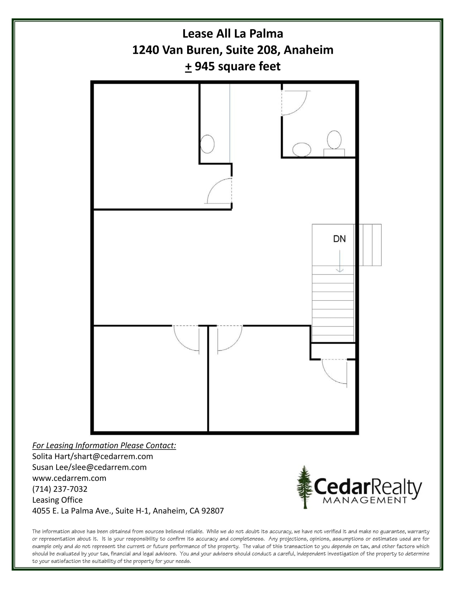 1240 N Van Buren St, Anaheim, CA à louer Plan de site– Image 1 sur 1