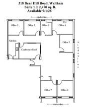 318-320 Bear Hill Rd, Waltham, MA à louer Plan d’étage– Image 2 sur 7