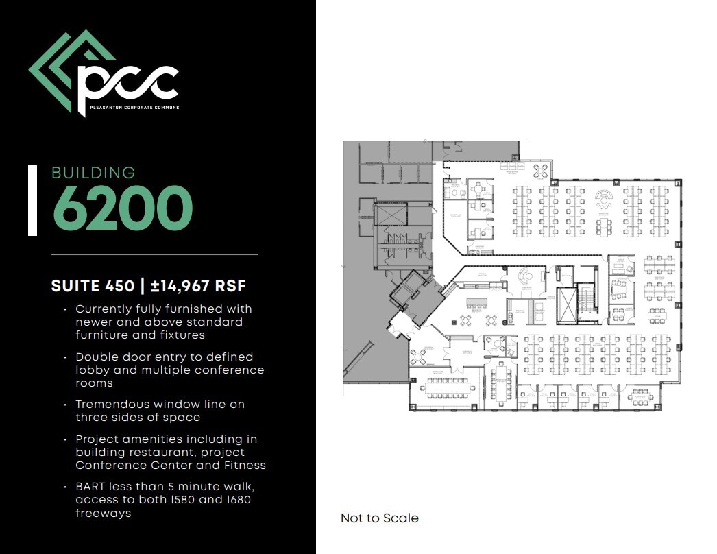 6210 Stoneridge Mall Rd, Pleasanton, CA à louer Plan d’étage– Image 1 sur 1