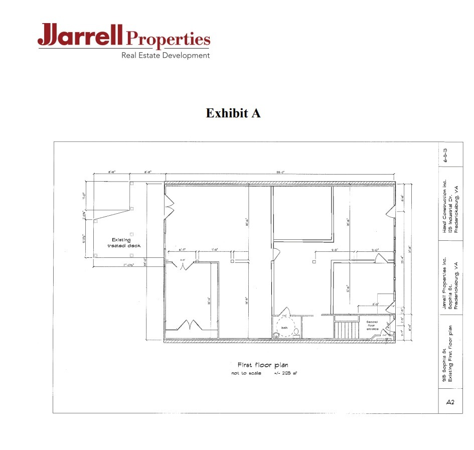 915 Sophia St, Fredericksburg, VA à louer Plan d’étage– Image 1 sur 1