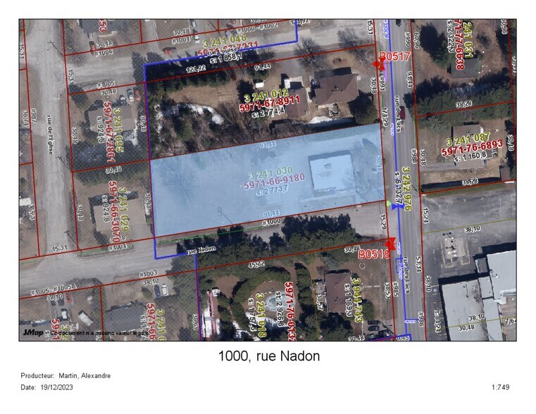 1000 Rue Nadon, Saint-jerome, QC à vendre - Plan de site – Image 2 sur 2