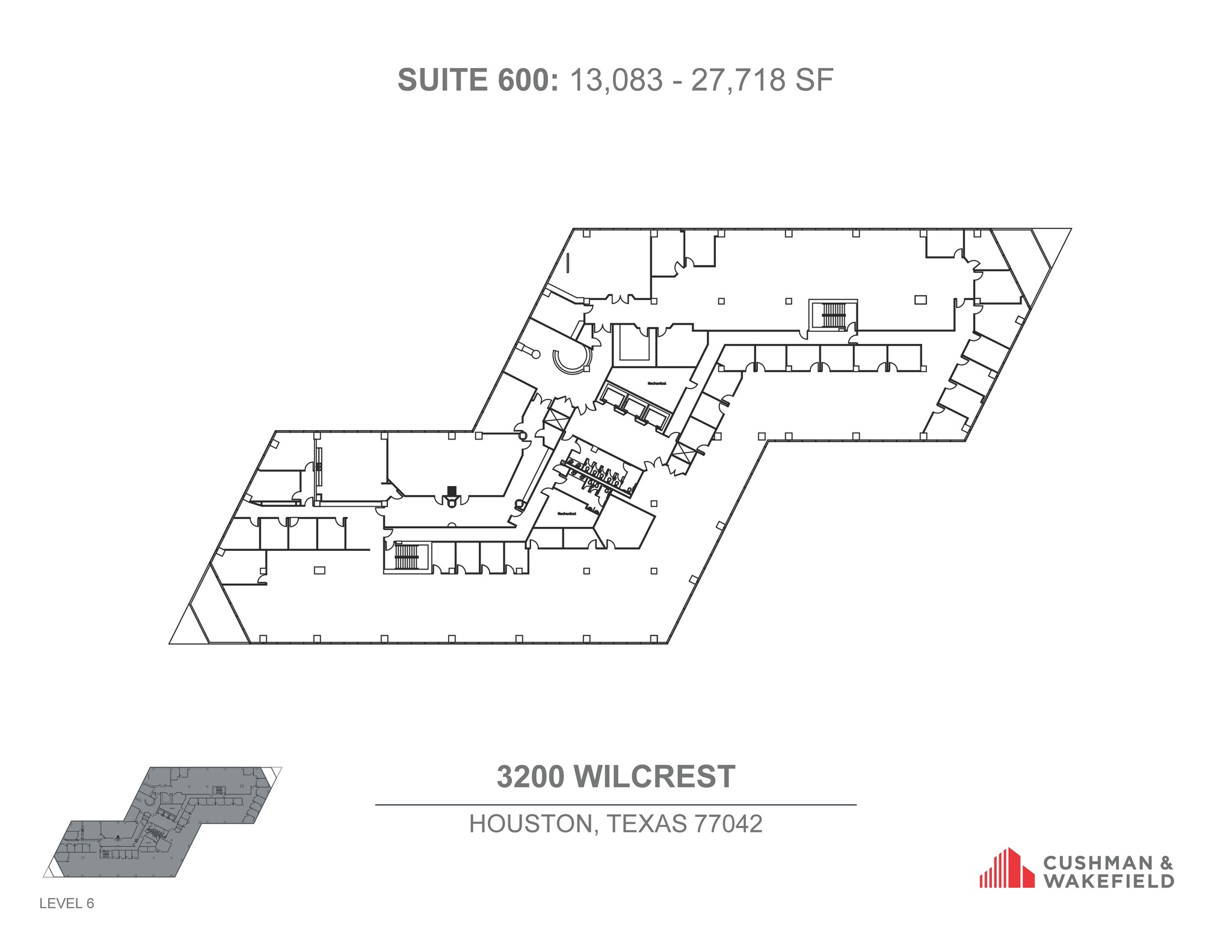 3200 Wilcrest Dr, Houston, TX à louer Plan d’étage– Image 1 sur 1