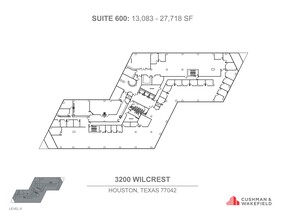 3200 Wilcrest Dr, Houston, TX à louer Plan d’étage– Image 1 sur 1