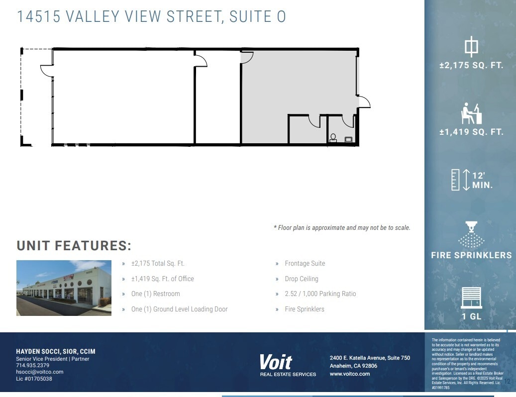 14525 Valley View Ave, Santa Fe Springs, CA à louer Plan d’étage– Image 1 sur 3