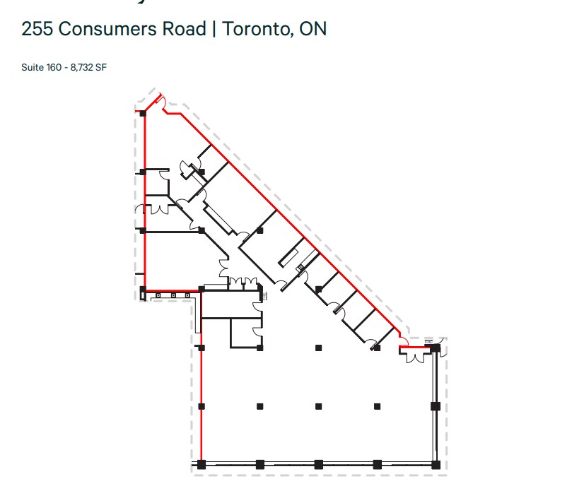 245 Consumers Rd, Toronto, ON à louer Plan d’étage– Image 1 sur 1