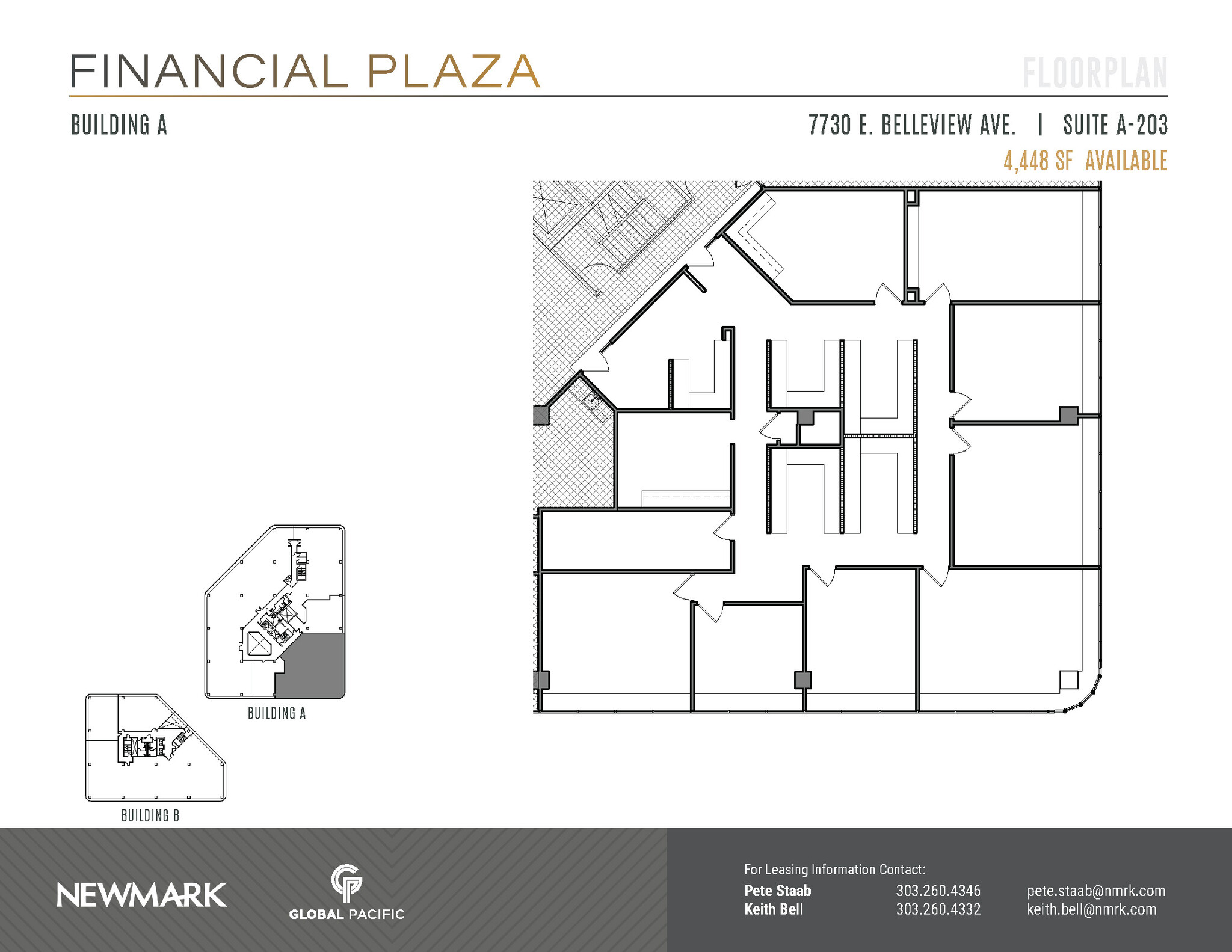 7730 E Belleview Ave, Greenwood Village, CO à louer Plan d’étage– Image 1 sur 2