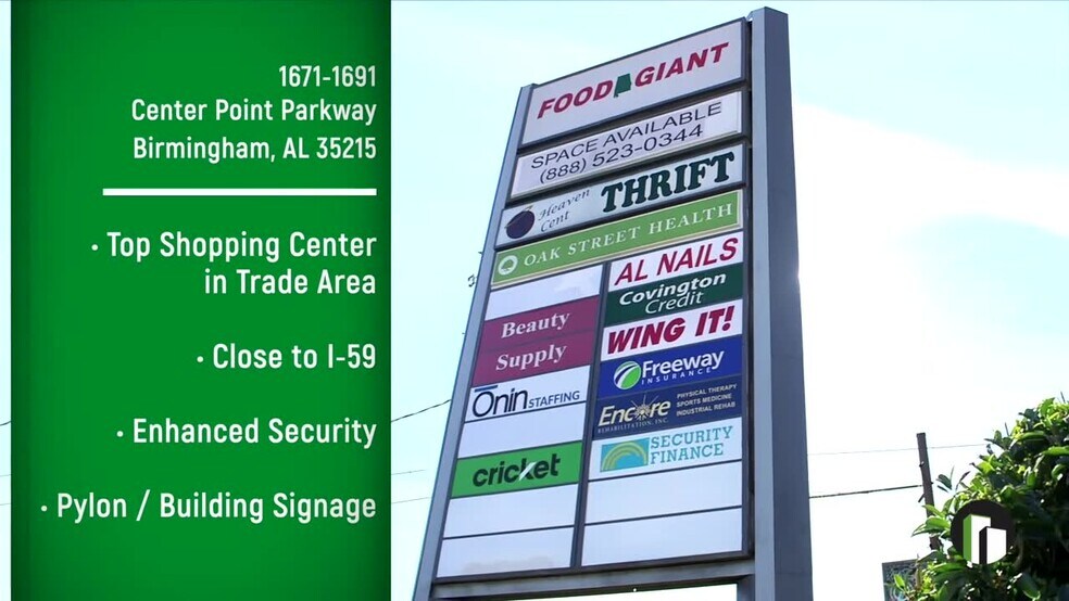 1671-1691 Center Point Pky, Birmingham, AL à louer - Vidéo sur l’annonce professionnelle – Image 2 sur 51
