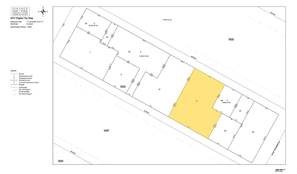 125 W 55th St, New York, NY à louer - Plan cadastral – Image 2 sur 9