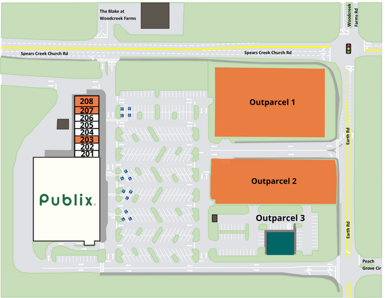 Spear Creek Church & Earth rd, Elgin, SC à louer - Plan de site – Image 2 sur 2