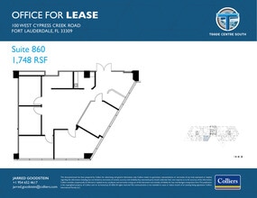 100 W Cypress Creek Rd, Fort Lauderdale, FL à louer Plan d’étage– Image 1 sur 1