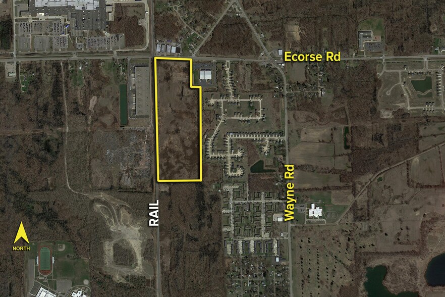 Ecorse Rd, Romulus, MI à vendre - Aérien – Image 2 sur 3