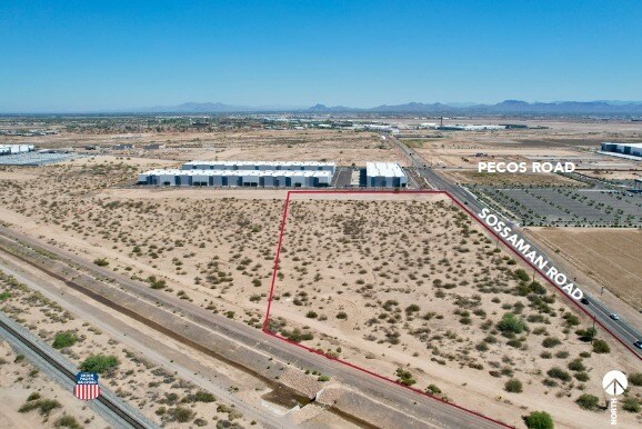 SWC Sossaman & Pecos Rd, Mesa, AZ à vendre - Aérien – Image 3 sur 5