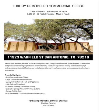 Plus de détails pour 11923 Warfield St, San Antonio, TX - Industriel/Logistique à louer