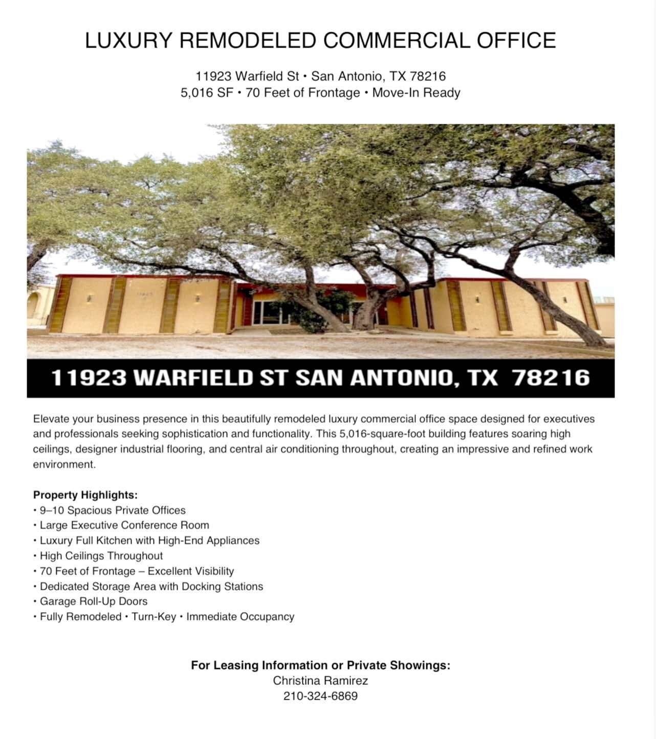 11923 Warfield St, San Antonio, TX à louer Photo principale– Image 1 sur 11