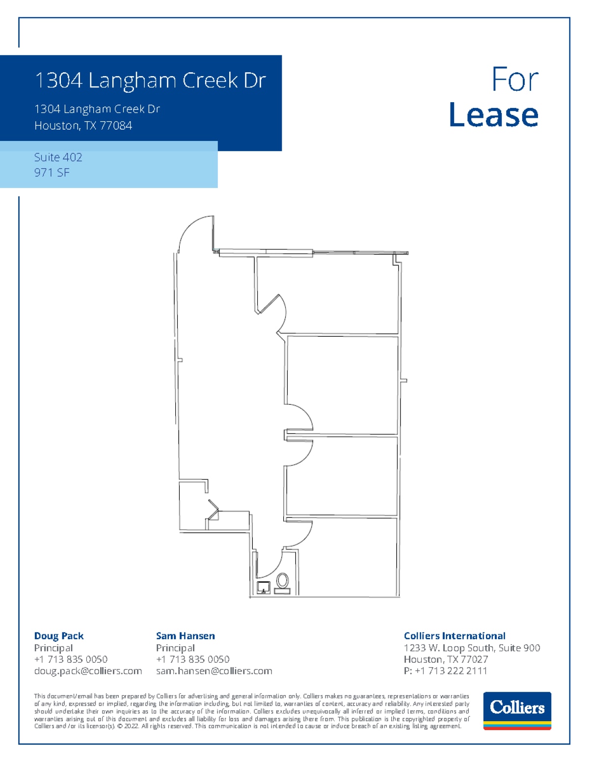 1304 Langham Creek Dr, Houston, TX à louer Plan d’étage– Image 1 sur 1