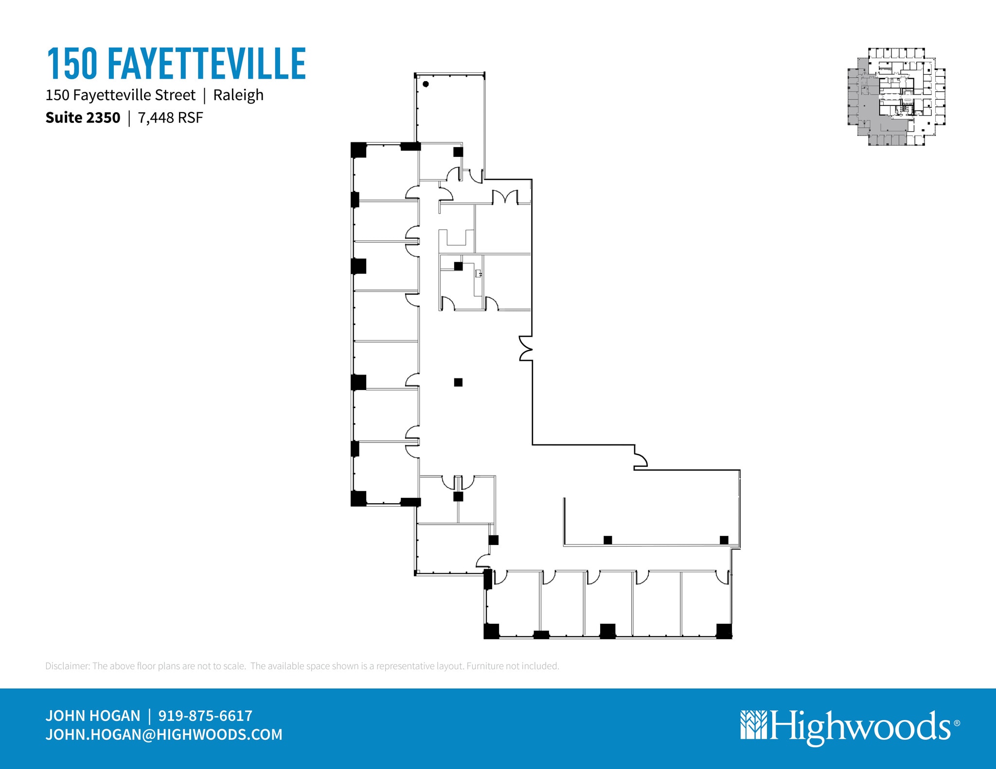 150 Fayetteville St, Raleigh, NC à louer Plan d’étage– Image 1 sur 1