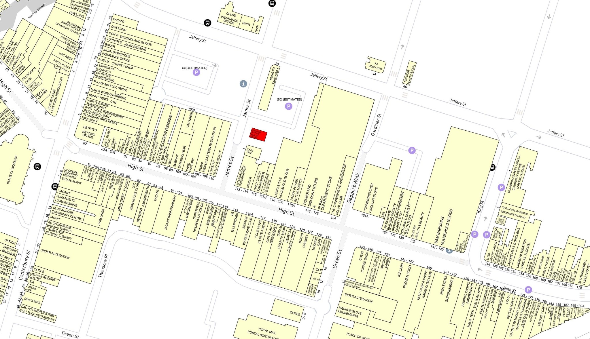 1-1A James St, Gillingham à louer Carte– Image 1 sur 1