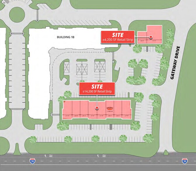 NWC I-20 & Future Gateway Dr (Cinema Dr), Hudson Oaks, TX à louer - Plan de site – Image 3 sur 3