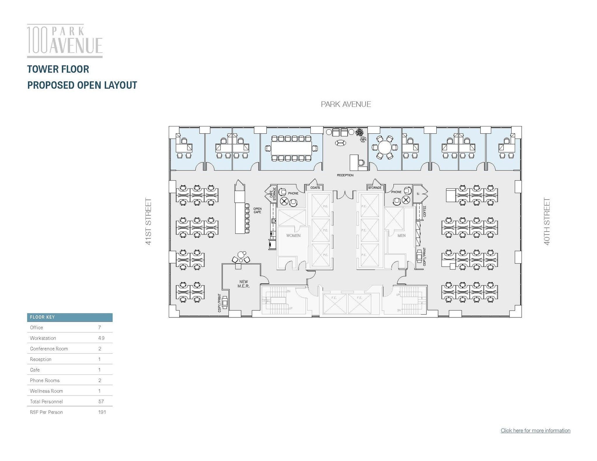 100 Park Ave, New York, NY à louer Plan d’étage– Image 1 sur 7