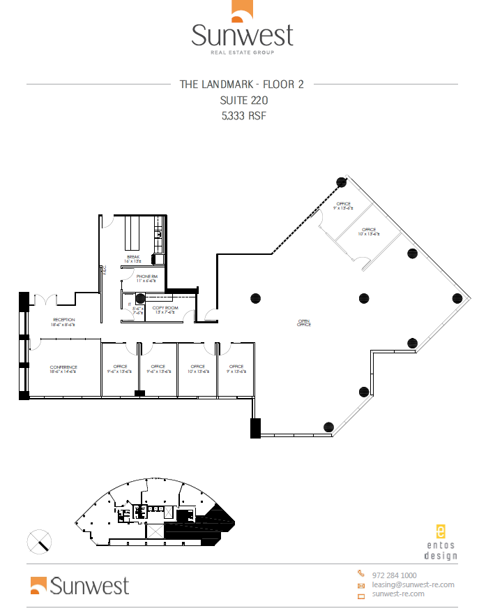 14800 Landmark Blvd, Dallas, TX à louer Plan d’étage– Image 1 sur 1