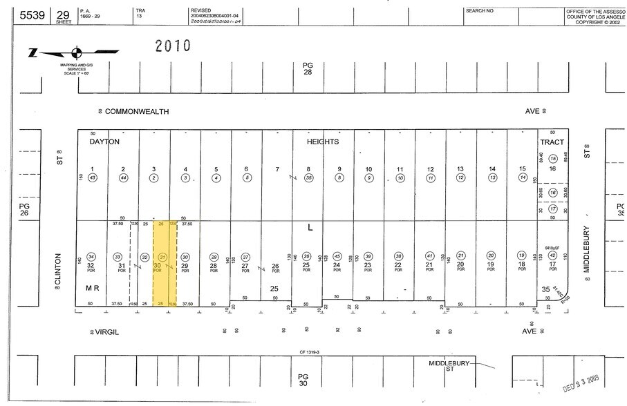 564 N Virgil Ave, Los Angeles, CA à vendre - Plan cadastral – Image 2 sur 2